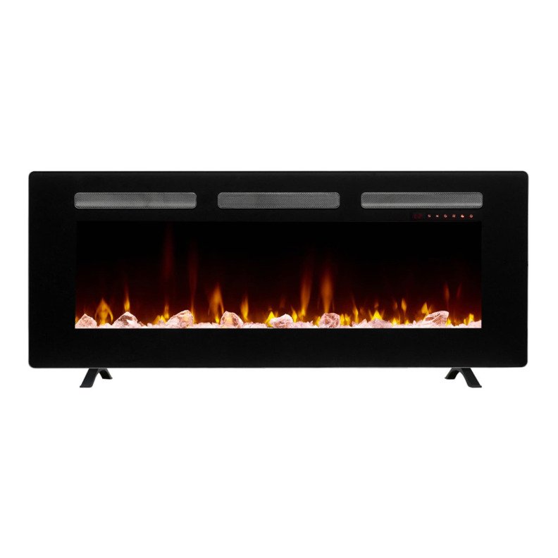 Cheminée électrique Dimplex Sierra avec ses pieds et ses décorations de cristaux