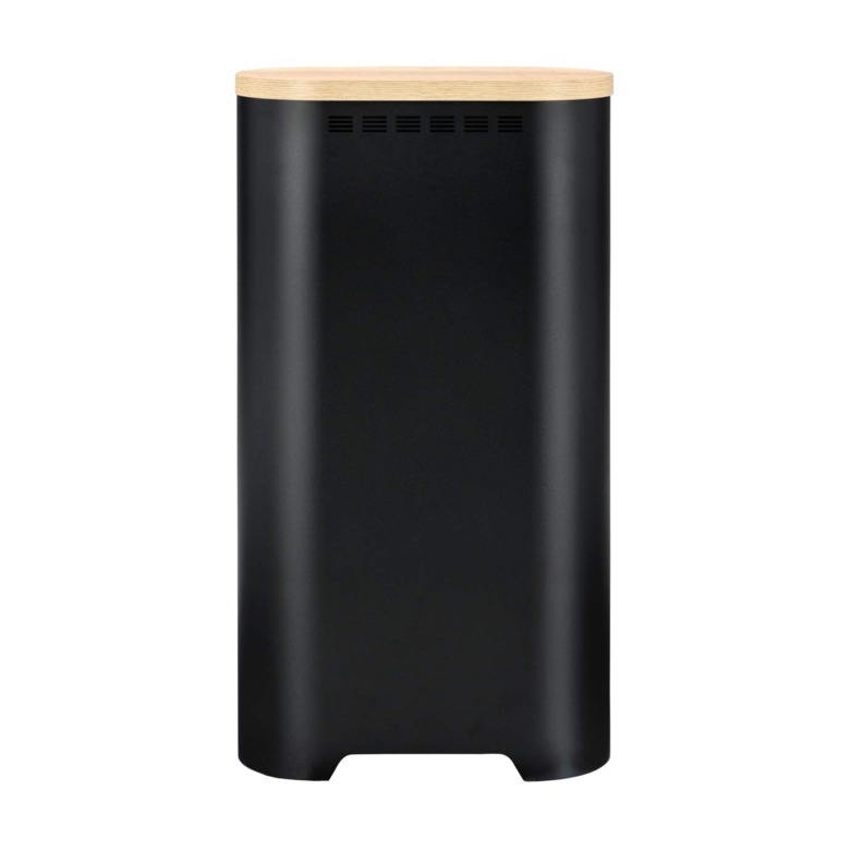 Vue arrière du poêle électrique design Natur 120