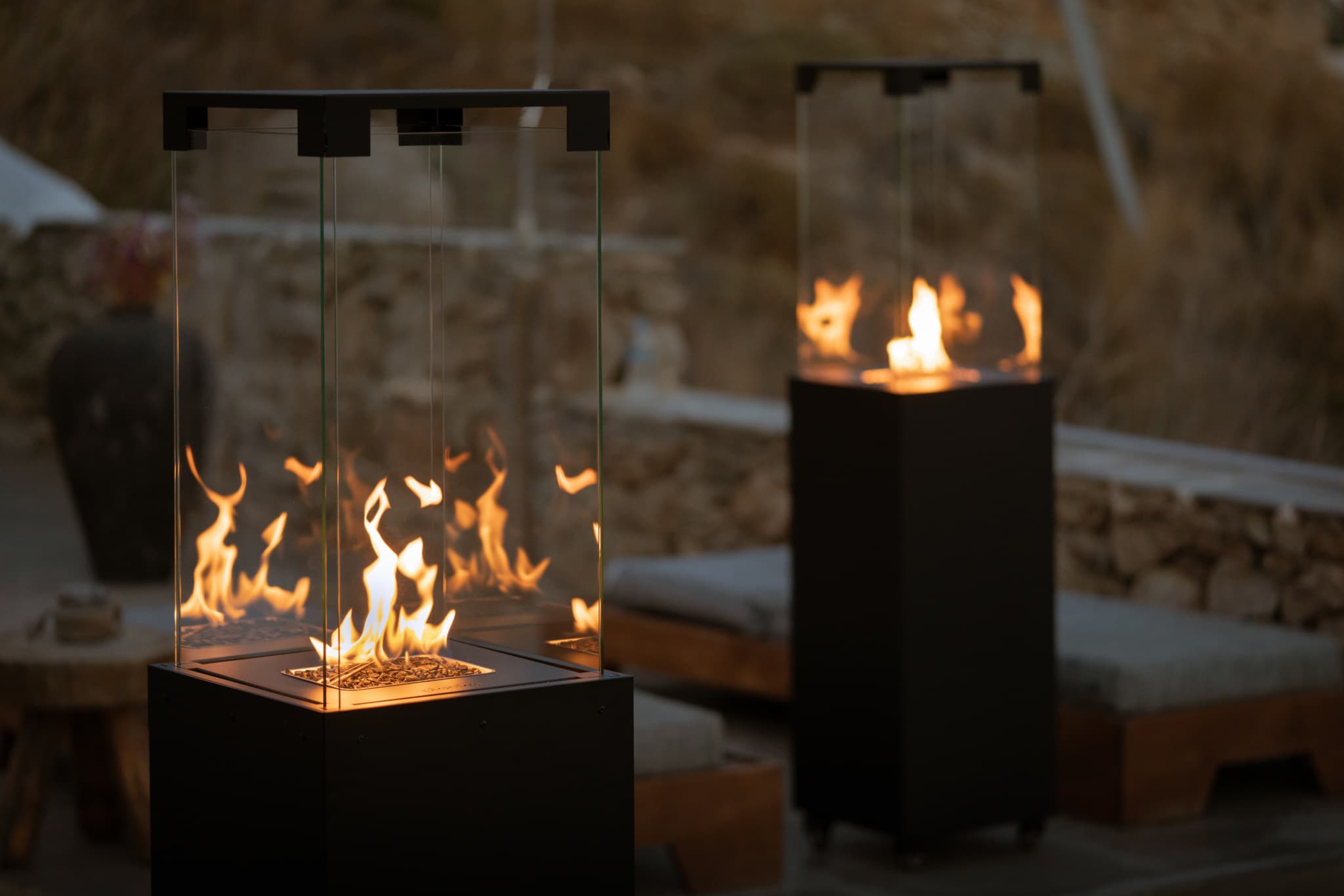 Cheminée au gaz pour extérieur Planika Square Table - ArtFire