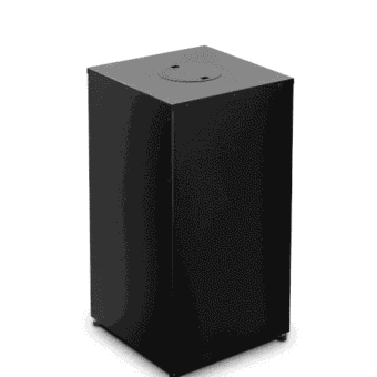 Cache bombonne pour la cheminée à gaz d'extérieur Galio version noir mat