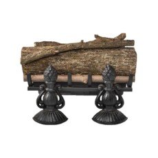 Chenets de cheminée Changy Fer Noir (50cm)