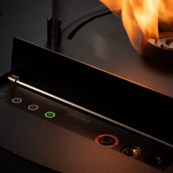 Zoom sur les contrôles de la cheminée bio-éthanol Rondo Automatic