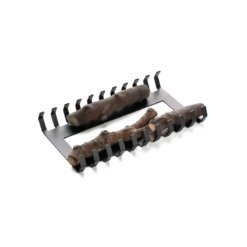Grille et bûches en céramiques pour cheminée