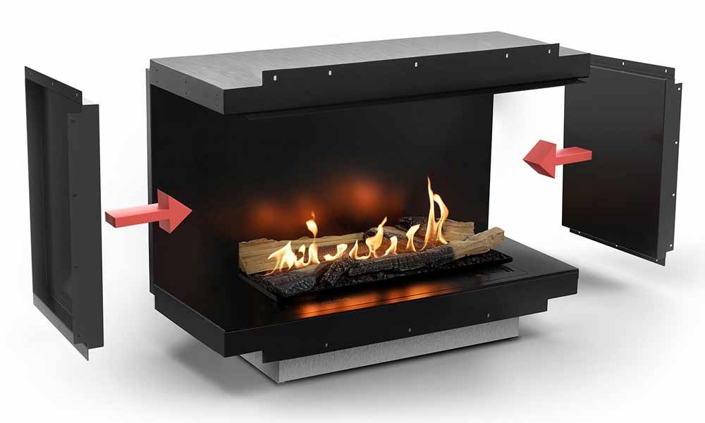 Zoom sur la modularité du Neo Fireplace