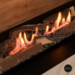 Zoom sur la décoration bûches du Neo Burner