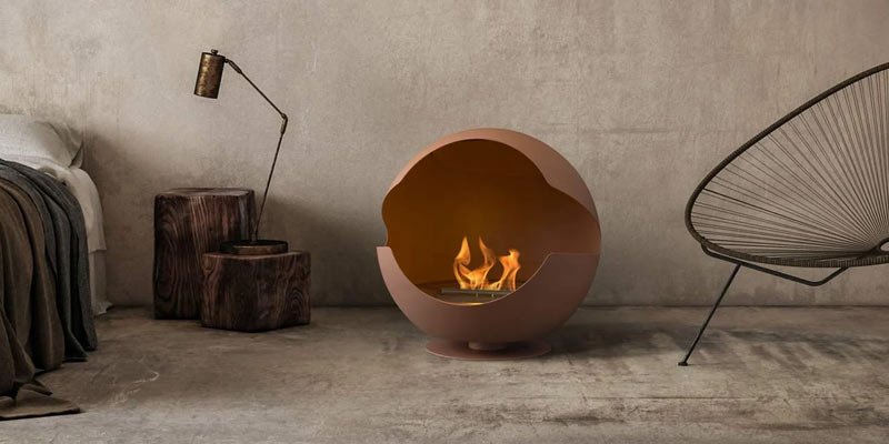 Cheminée Globe et son brûleur manuel