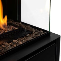 Zoom sur le devant de la vitre de Planika Arcticon Black