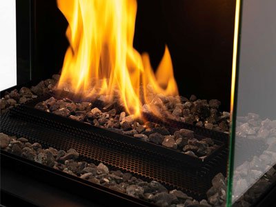 Zoom sur le lit de combustion de Planika Arcticon