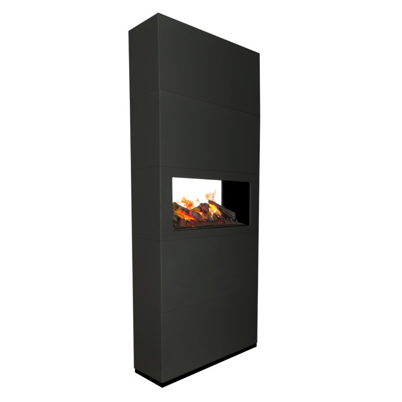 Cheminée traversante Ambiance noire