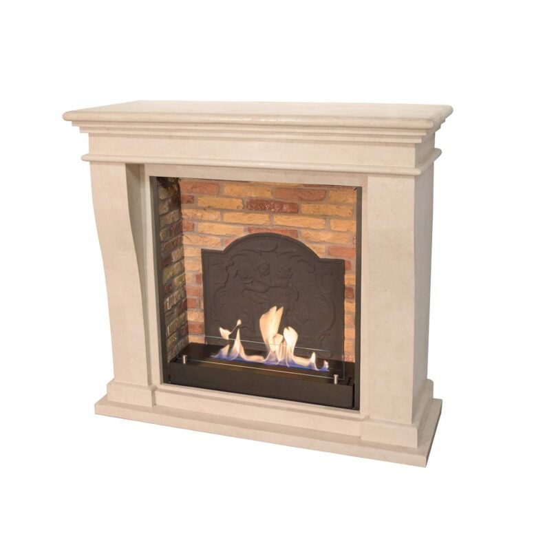 Kreta Mini en pierre non polie couleur crème avec médaillon