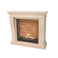 Kreta Mini en pierre non polie couleur crème avec fond effet brique