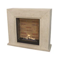 Xaralyn Nero en pierre blanche polie avec fond effet brique