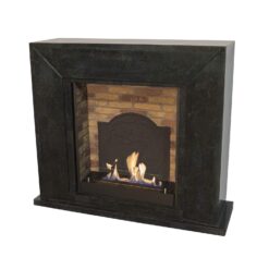 Xaralyn Nero en pierre noire polie avec médaillon