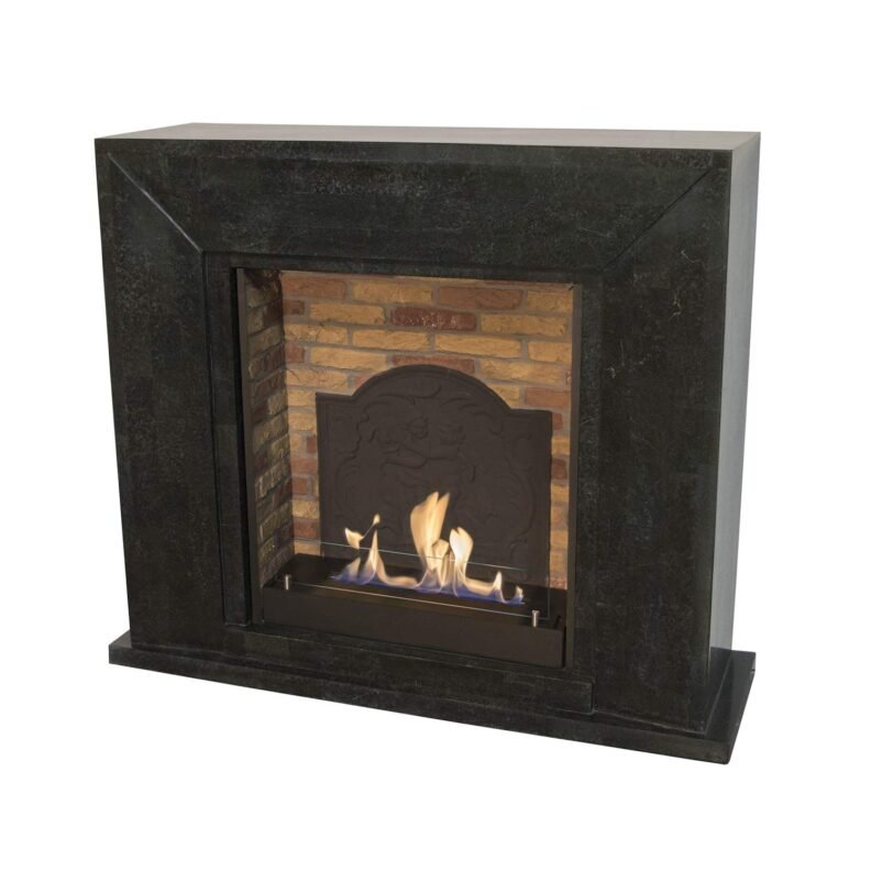 Xaralyn Nero en pierre noire polie avec médaillon