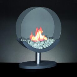 Cheminée bioéthanol sur pied Alfra EVA-6 - Vitres rondes