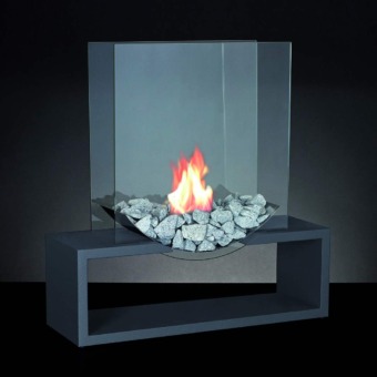 Cheminée bioéthanol à poser au sol ALFRA Julius