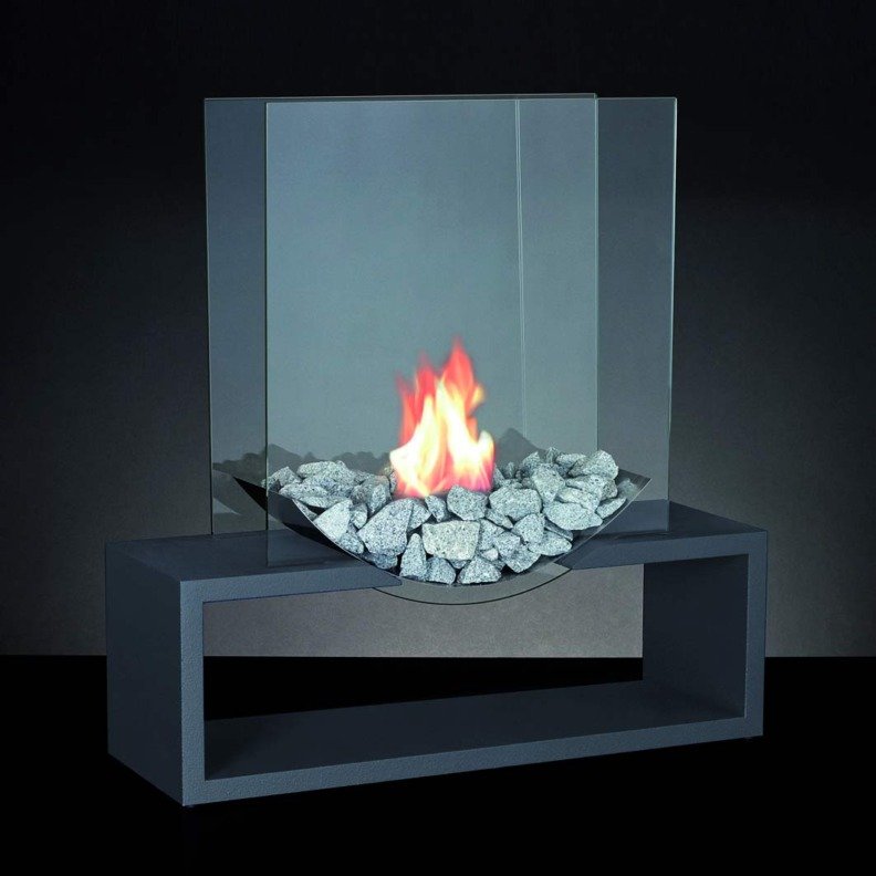 Cheminée bioéthanol à poser au sol ALFRA Julius