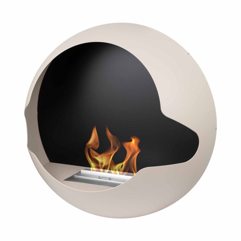 Cheminée au bioéthanol murale - Vauni Cupola Almond