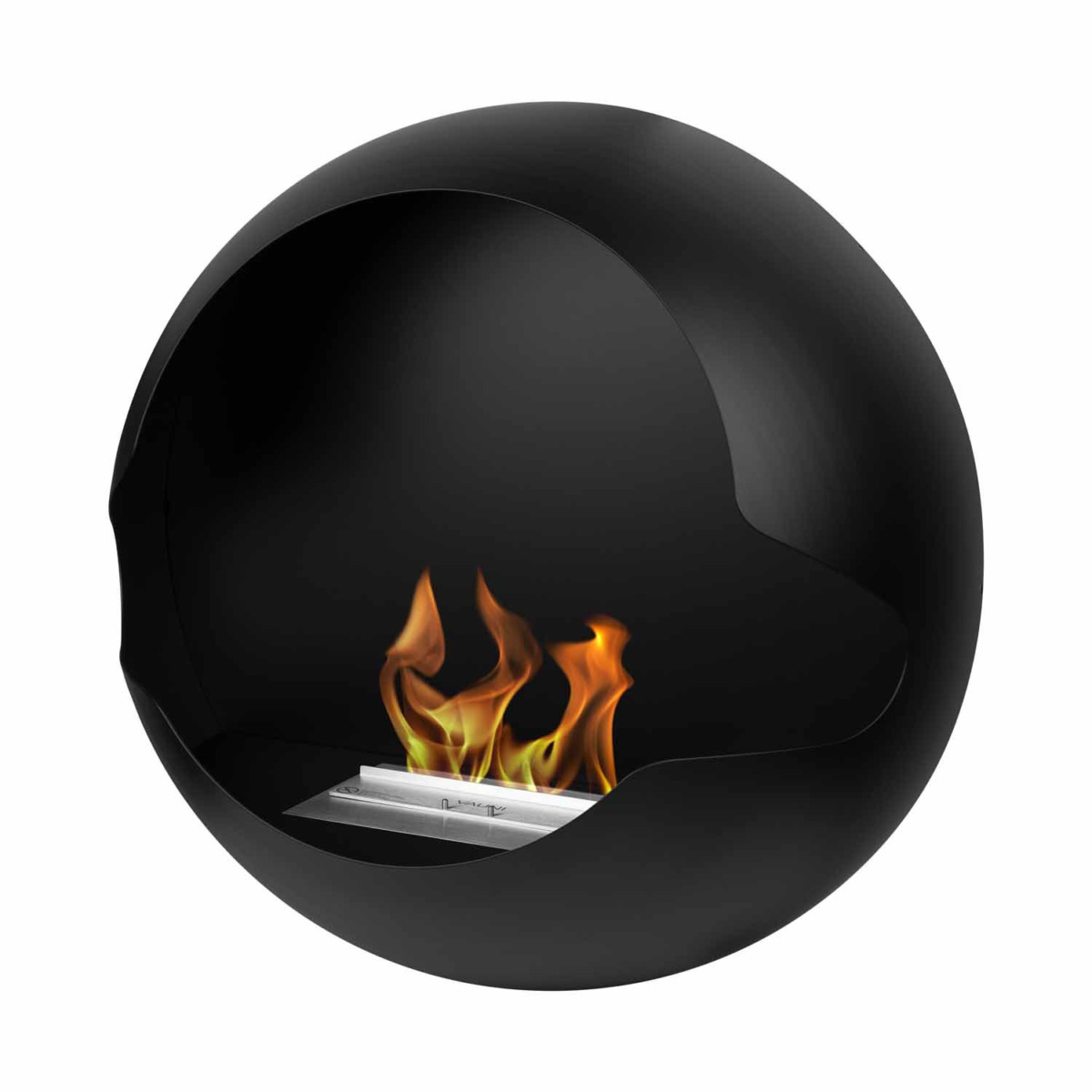 Cheminée au bioéthanol murale noire - Vauni Cupola Black
