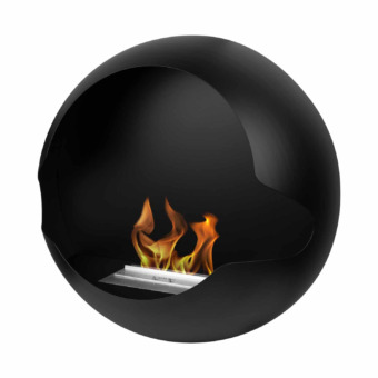 Cheminée au bioéthanol murale noire - Vauni Cupola Black
