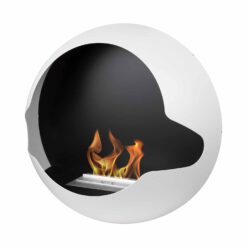 Cheminée au bioéthanol murale blanche - Vauni Cupola White