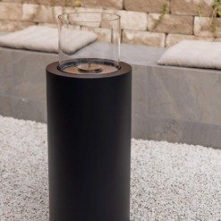 Cheminée autoportante à l'éthanol Dualis Noir