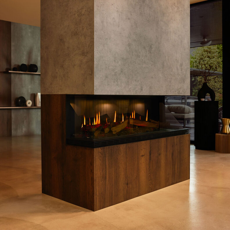 Dimplex Vista installée en mode 3 faces