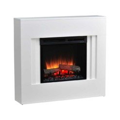 Dimplex Nova vue de côté avec les flammes à faible intensité