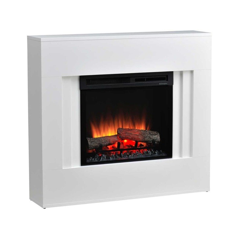 Dimplex Nova vue de côté avec les flammes à faible intensité