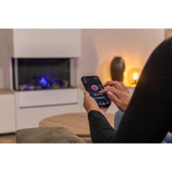 Utilisation de l'application smartphone pour contrôler les flammes