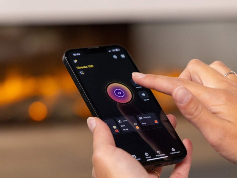 Application mobile pour prendre le contrôle de la cheminée à distance