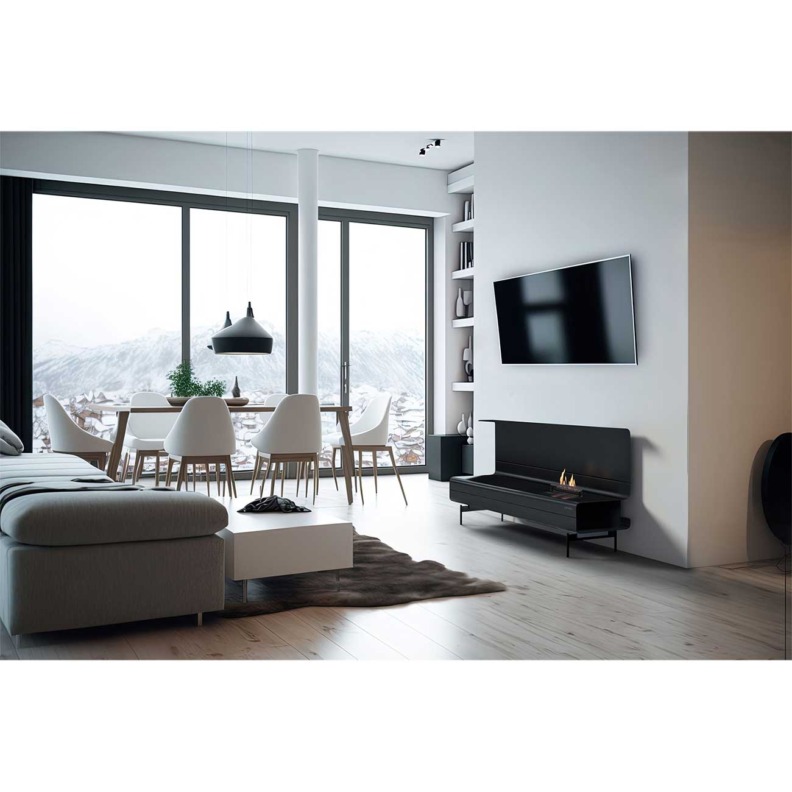 Idée d'installation de la cheminée design Planika Piano