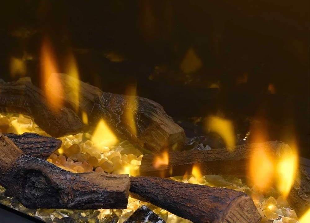 Dimplex Ignite Bold - Zoom sur les bûches et les flammes