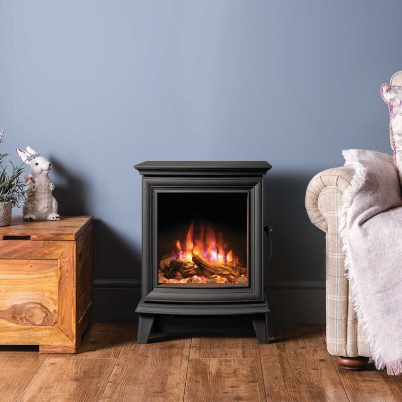 Photo d'ambiance du poêle électrique Gazco Chesterfield 5