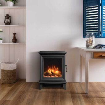 Photo d'ambiance du poêle électrique Gazco Chesterfield 5