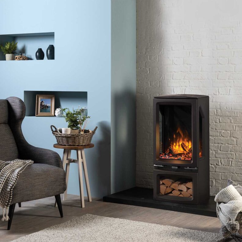 Poêle électrique 3 faces Gazco Vogue Midi T Midline