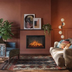 Foyer électrique Gazco eMotiv 84 en configuration 4 côtés