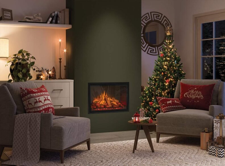 Foyer électrique Gazco eMotiv 84 en configuration 4 côtés