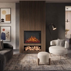 Foyer électrique Gazco eMotiv 74 en configuration 4 côtés