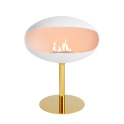 Cocoon Pedestal Blanc/Pied Laiton