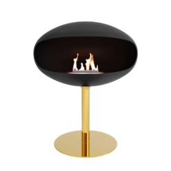 Cocoon Pedestal Noir/Pied Laiton