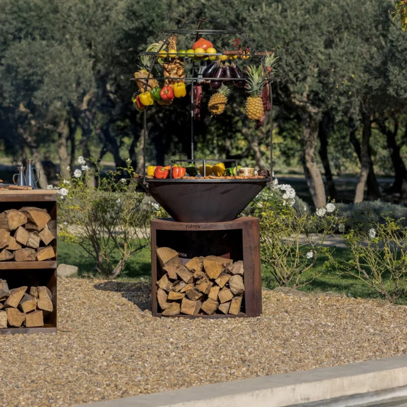 Ellipse 100 sur une terrasse avec sa cage