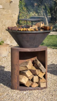 Brasero Ellipse 80 en acier corten