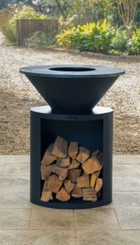 Brasero Ellipse 80 en noir thermolaqué