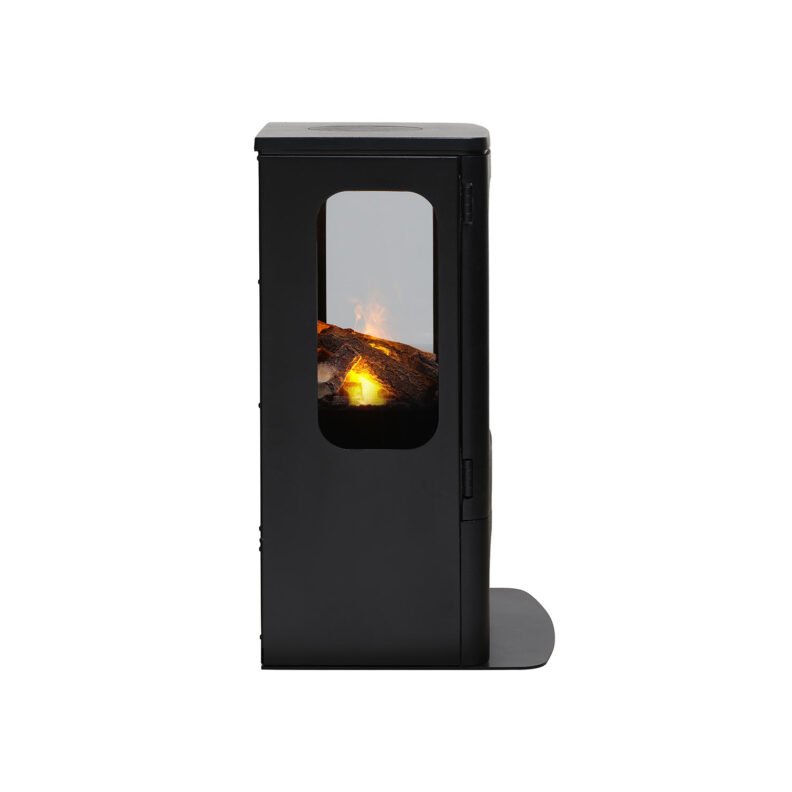 Poêle Optimyst Dimplex Mapleton 80 vu de profil