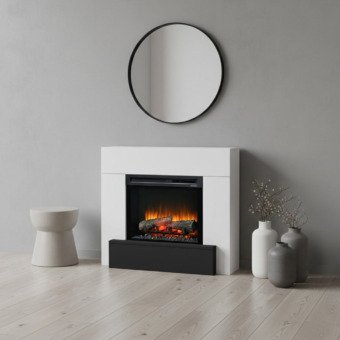 Photo d'ambiance avec la cheminée électrique Dimplex Vigor