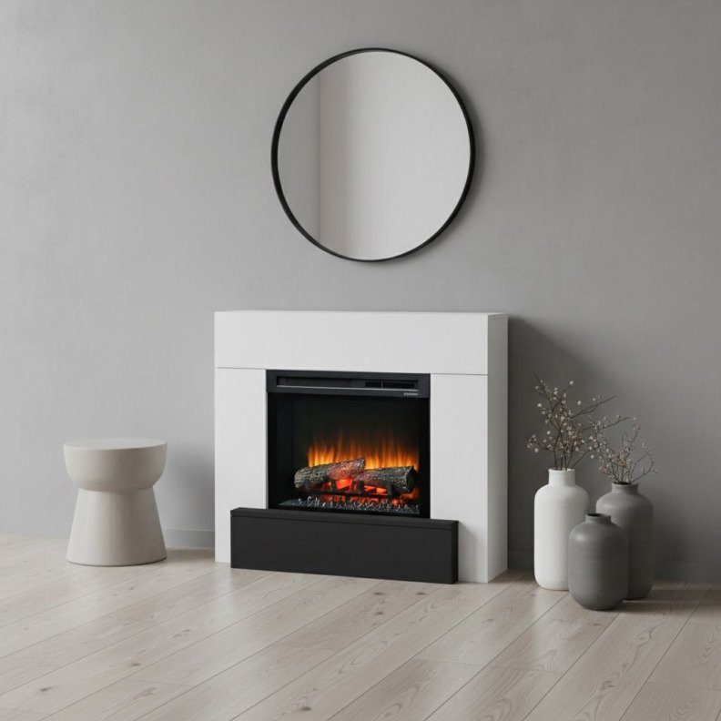 Photo d'ambiance avec la cheminée électrique Dimplex Vigor