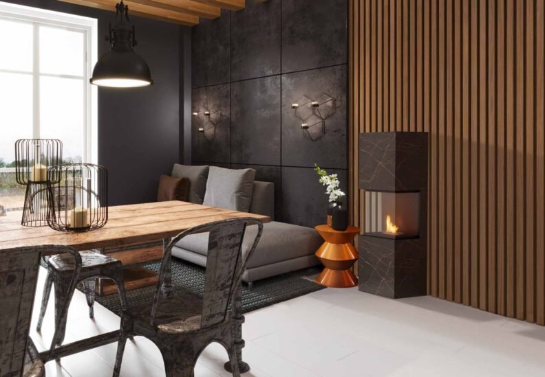 Poêle 3 faces au bioéthanol Rock – Image 5