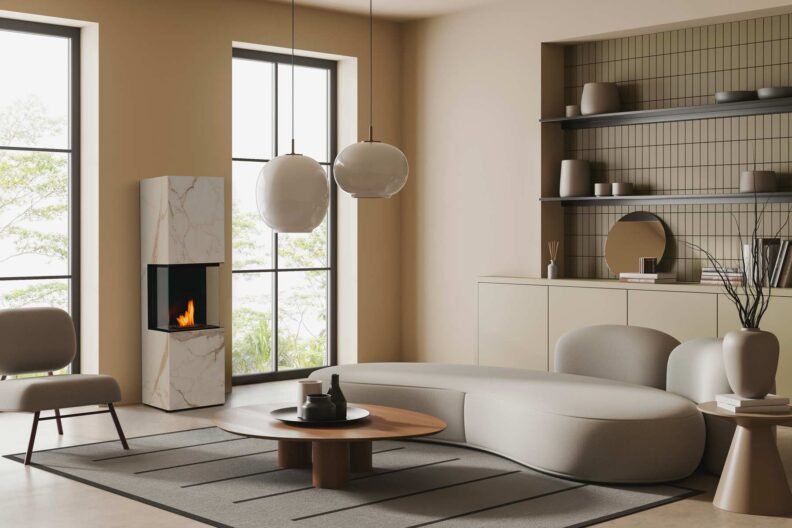 Poêle 3 faces au bioéthanol Rock – Image 3