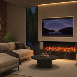 Cheminée électrique encastrable Onyx Avita 160 en 3 faces